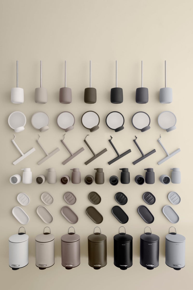 blomus -SONO Toilet Brush Ceramic/Plastic, Magnet, Toilet Set, Soft Touch, Hygienic, Freestanding Toilet Brush & Holder, Modern Bathroom Accessory (H x W x D): 39 x 11 x 11 cm, Magnet, 69040 - Image 3